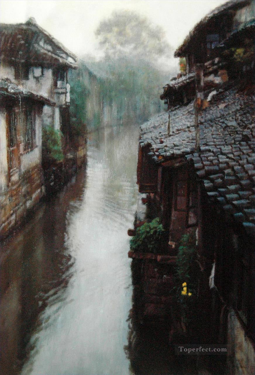 Water Towns Ripples 中国のチェン・イーフェイ油絵